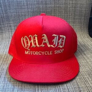 The Classic Quaid Harley-Davidson Vibrant Red & Gold Cap snap back